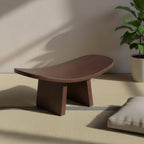 Meditation Bench Wooden Sitting Bench Portable Kneeling Chair Removable Structure Suitable for Mindfulness Exercise Home Practice Outdoor Use, Walnut, S
