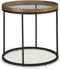 Signature Design by Ashley Noraluna Casual End Table, Light Brown & Black
