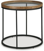 Signature Design by Ashley Noraluna Casual End Table, Light Brown & Black