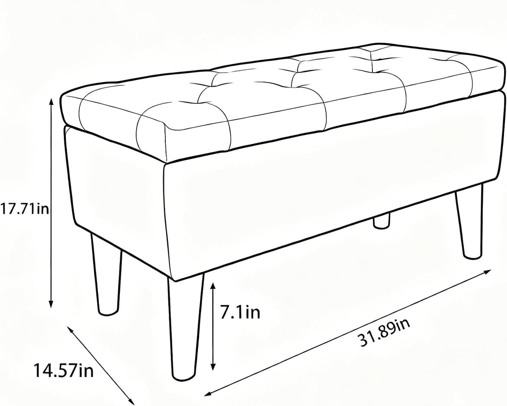 Spacious Hidden Storage Ottoman Bench, Soft Corduroy Upholstered End of Bed Bench with Sturdy Wooden Legs, Multi-Functional Footrest for Living Room Entryway Bedroom, Olive Green