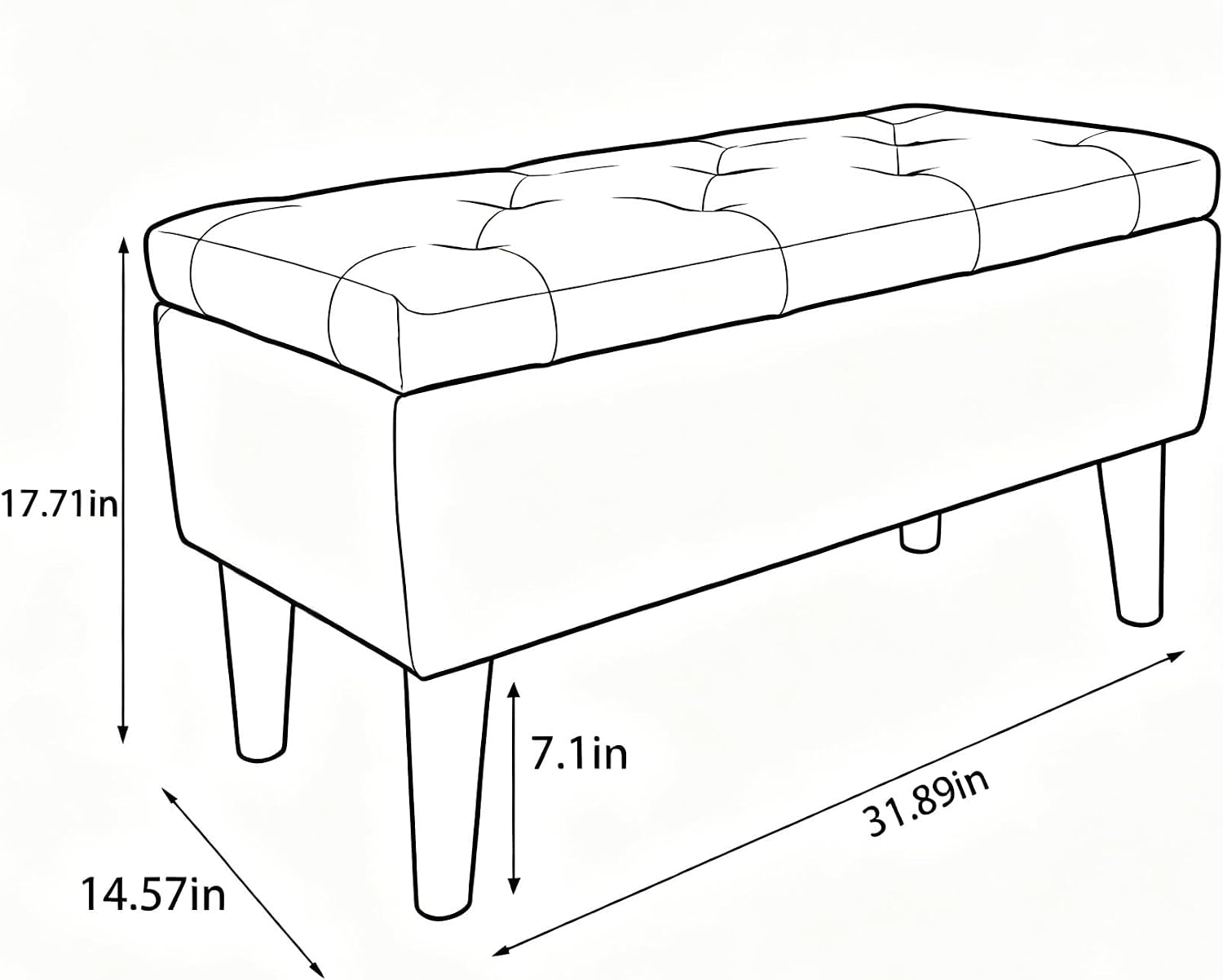Spacious Hidden Storage Ottoman Bench, Soft Corduroy Upholstered End of Bed Bench with Sturdy Wooden Legs, Multi-Functional Footrest for Living Room Entryway Bedroom, Olive Green