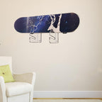 Wall-Mounted Skateboard Mount - Space-Saving Horizontal Display Rack for Secure Skateboard Storage & Decoration