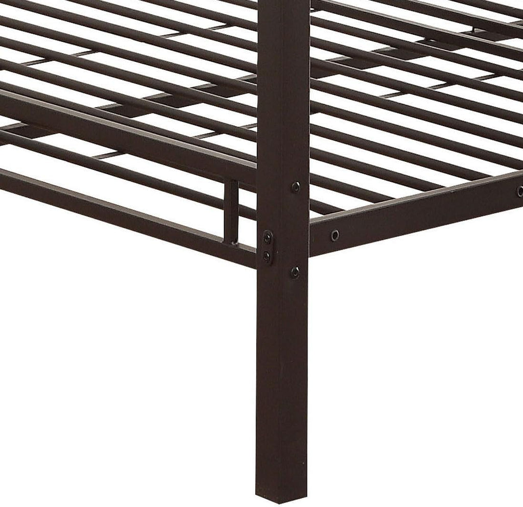 Sandy Black Double Queen Bunk Bed with Built in Ladder