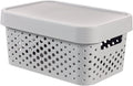 Curver 04760-099-00 Infinity Storage Box Infinity Gepunktet 10,55x7,32x4,88in in Light Grey