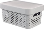 Curver 04760-099-00 Infinity Storage Box Infinity Gepunktet 10,55x7,32x4,88in in Light Grey