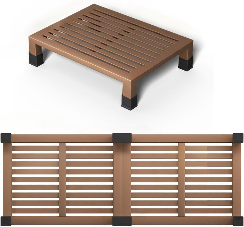 One Step Stool Platform 3.8" Height for Adults, Kids. Heavy Duty/Portable/Nonslip/Durable Construction Safe Step Stool for Bedroom/Kitchen Bed, Bathroom,Kitchen，Garden