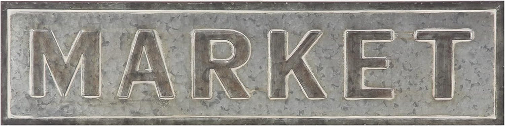 Deco 79 22666 Wall Sign, Black/Gray/White