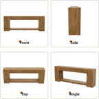 Epecoya 86-Inch Extra Long Console Table for Entryway, Farmhouse Sofa Table Behind Couch Wooden, 2-Tier Entry Console Tables with Storage for Entrance, Living Room, Natural Oak Brown