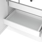 SOFTSEA 75" Tall Kitchen Pantry with 4 Drawers, Kitchen Storage Cabinet with Door Shelves and Pull-Out Trays, Pantry Organizer for Dining Room Office Living Room, White
