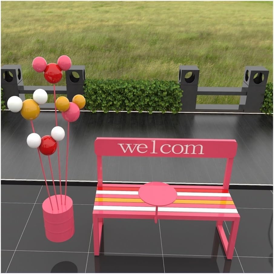 Benches, Rainbow Park Benches Outdoor Seating for Gym Mall Cafe(Blue)