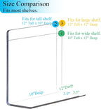 Shelf Dividers for Closet Organization: 10" Tall x 12" Deep Acrylic Closet Shelf Dividers for Clothes Sweater Purse - Clear Organizers and Storage Separators for Home Space Saver Enthusiasts