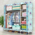 Art Cloth Wardrobe Steel Tube Home Large Capacity Storage Closet Completely Closed Dust