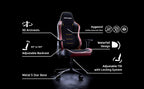 VERTAGEAR SL3800 Ergonomic Gaming Chair Featuring ContourMax Lumbar & VertaAir Seat Systems - Carbon Black