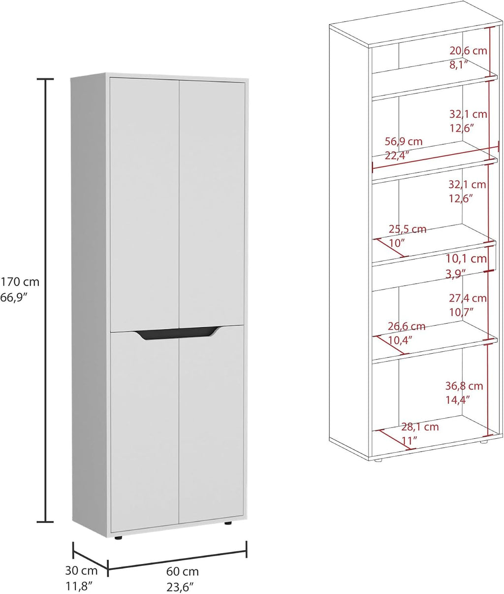 Storage Cabinet Kitchen Pantry Sideboard with Four Doors and and Five Interior Shelves,for Kitchen Home