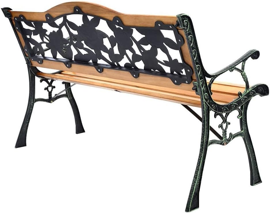 Park Benches Cast Aluminum Park Benches Outdoor Leisure Community Square Suitable for Garden Courtyard Balcony Outdoor Benches