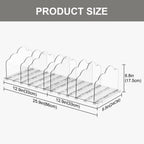 ANTOWIN 2 Pack Clear Adjustable Purse Organizers for Closet, Shelf Divider, Handbag Separators Storage Organizer for Bedroom, Office, Easy to Install and Clean