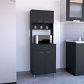 ModernKitchen Pantry, Black Storage Cabinet with Countertop, Easy to Maintain, for Dining Room