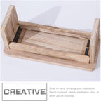 INOOMP Wood Meditation Bench Kneel Mat Stool for Home Use, Wooden Zen Stool with Non-Slip Surface More Focused Attention and Deeper Breathing