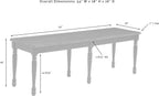 Crosley Furniture Shelby Wood Dining Bench for Entryway or Mudroom, Distressed White