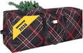 Christmas Heavy Duty Tree Storage Bag | Fits Up to 9 Ft. Tall Disassembled Xmas Tree | 25" X 20" X 65" | Durable 600D Oxford Material | Heavy Duty Holiday Storage Container (Plaid, 9ft)