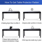 Transparent 14x24 in Small Office Desk Blotter Mat Clear Plastic Table Protector Cover Pad PVC Topper Surface Proection Mat Pad Anti Scratch Table Mat Glass End Table Protector Waterproof Easy Clean