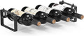 Stackable Wine Rack Countertop, 4 Bottles Wine Bottle Holder for Inside Cabinet, Small Tabletop Wine Holder Stand for Pantry Bar, 1-Tier Angle Adjustable Wine Bottle Rack for Tight Spaces