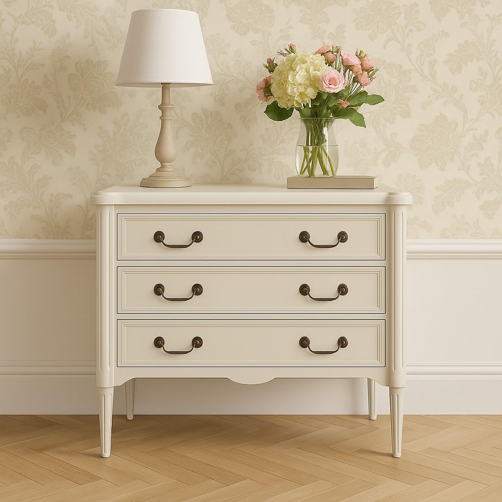 Design House Oxford Chest with Drawers, Antique White, 31.5 in H x 35.4 in W x 19.7 in D, 228353-AWT