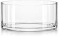 Royal Imports Flower Glass Vase Decorative Centerpiece for Home or Wedding - Cylinder Shape, 4" Tall, 8" Opening, Clear