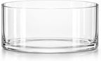Royal Imports Flower Glass Vase Decorative Centerpiece for Home or Wedding - Cylinder Shape, 4" Tall, 8" Opening, Clear