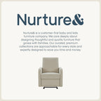 Nurture& The Porto Power Glider Recliner for Nursery | Modern Glider Chair with Power Recline | Built - in USB Charging Port | Space-Saving Design for Small Nurseries and Shared Spaces, Ivory