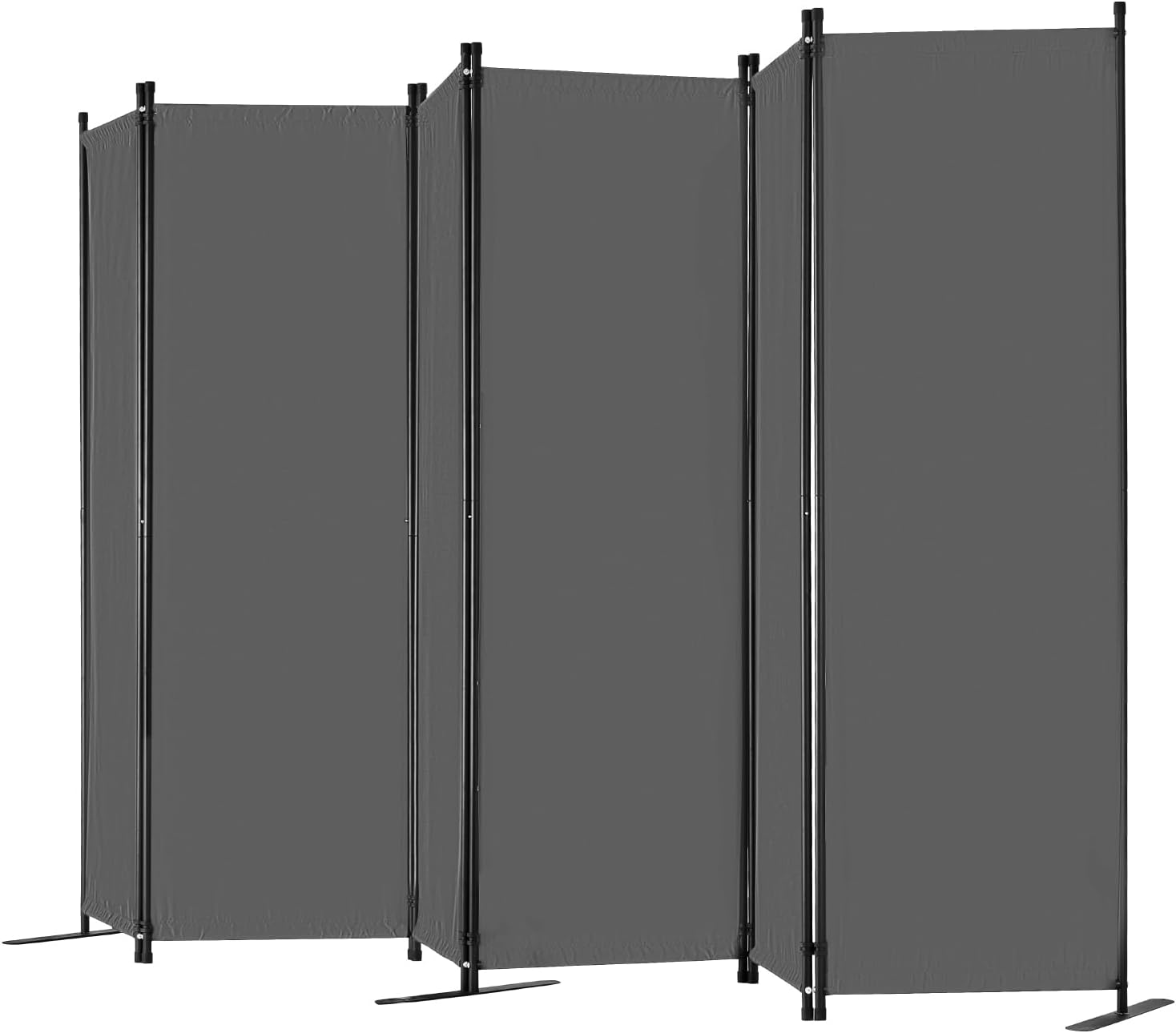 VEVOR Room Divider, 6 Panel Room Divider, Folding Privacy Screen and Portable Partition Divider for Room Separation, Freestanding Room Partitions for Office, Bedroom, Study, Grey