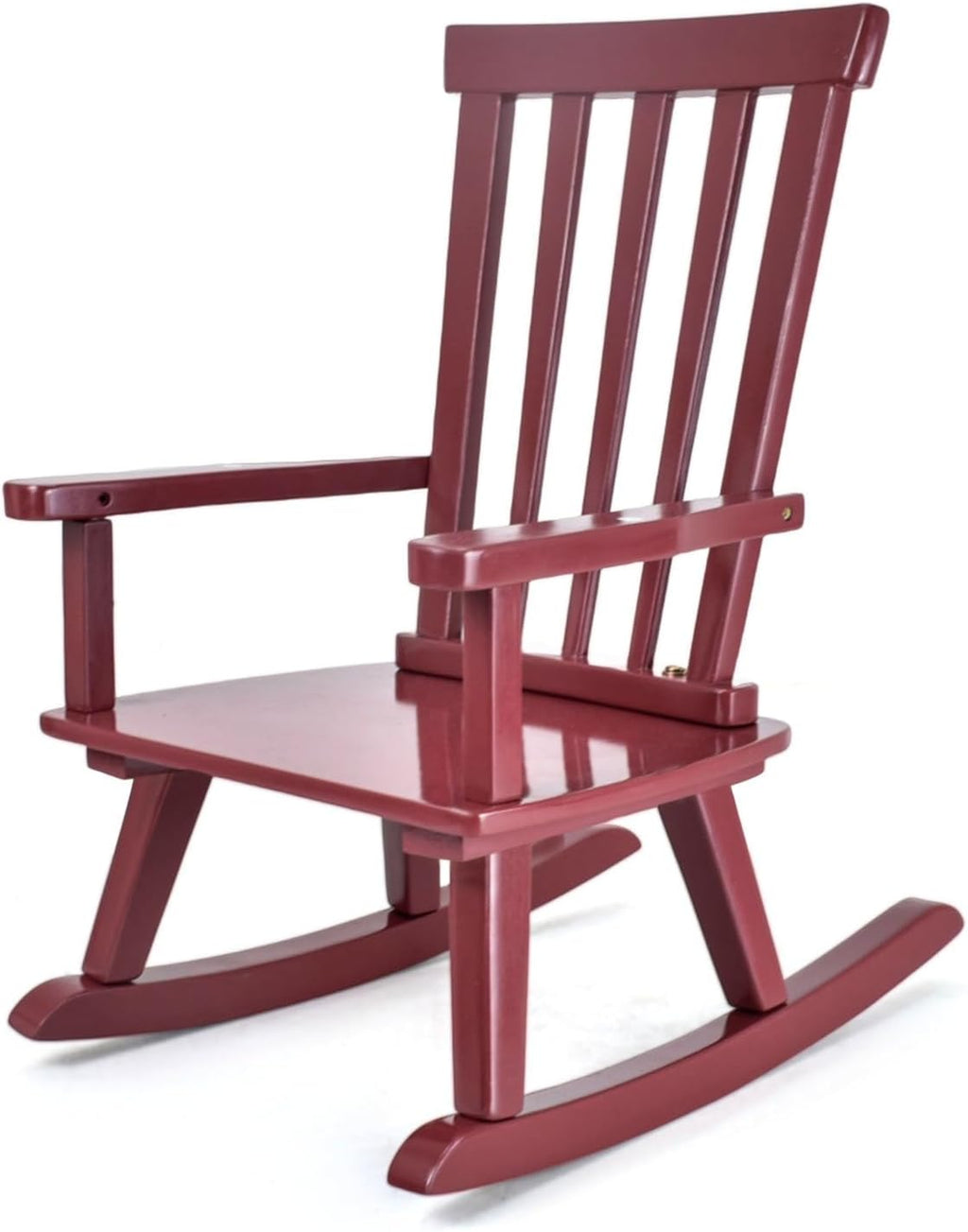 Kids Rocking Chair for Toddler and Small Baby Wooden Comfy Rocker Furniture Indoor Cozy Recliner for Bedroom Play Room Couch Outdoor Red