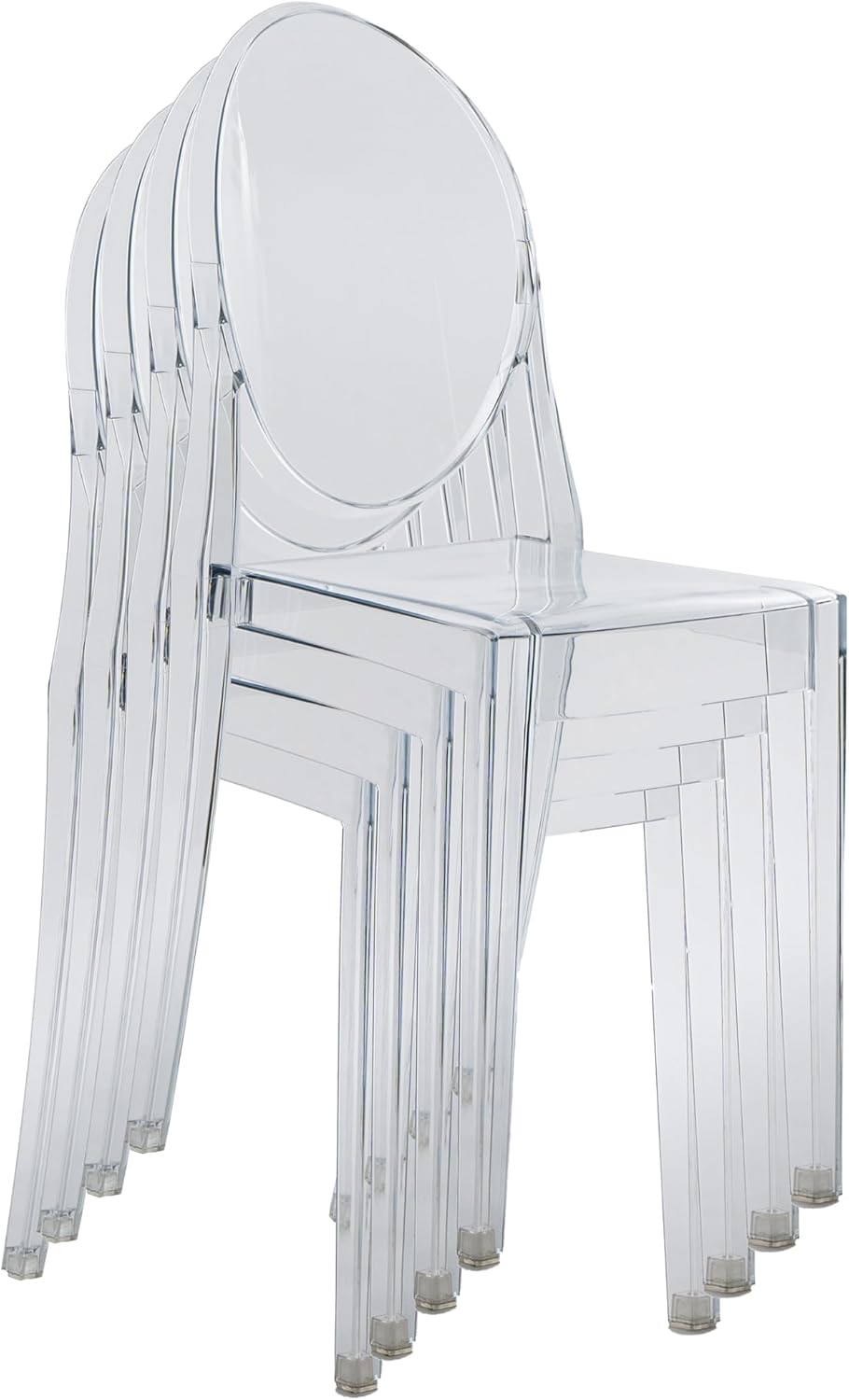 Stackable Acrylic Ghost Event Chairs – Set of 4