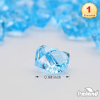 PMLAND Clear Fake Ice Rocks – 180 Pcs Large Light Blue Acrylic Gems Crushed Plastic Diamonds Vase Filler for Centerpieces, Theme Décor, Holidays, Parties, Aquarium & Table Scatter