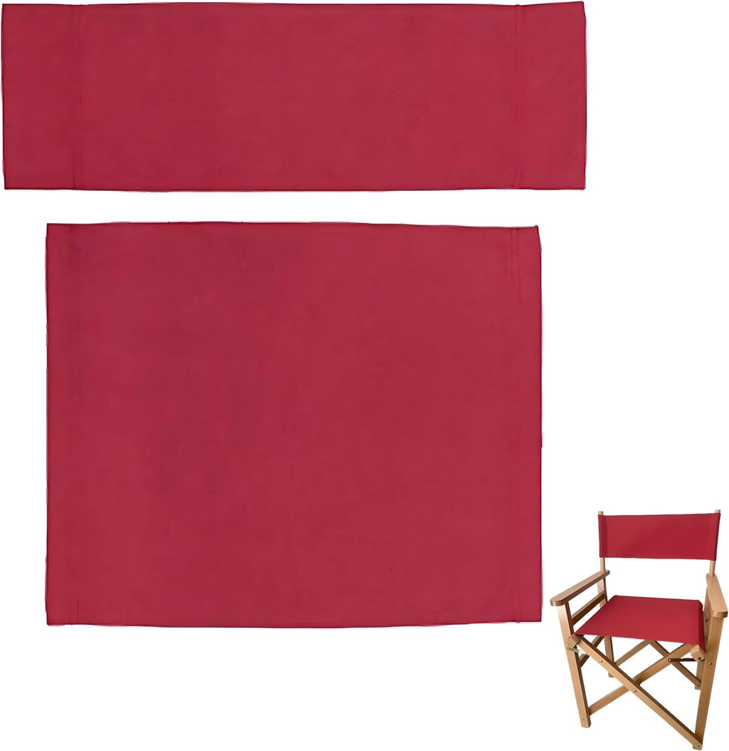 Upone 20.86" L x 16.14" W Directors Chair Canvas Replacement Covers Kit for Directors Chairs,Movie Chair Replacement Canvas Seat and Back Oxford Cloth Cover for Home Director Chair Large Size(Red)