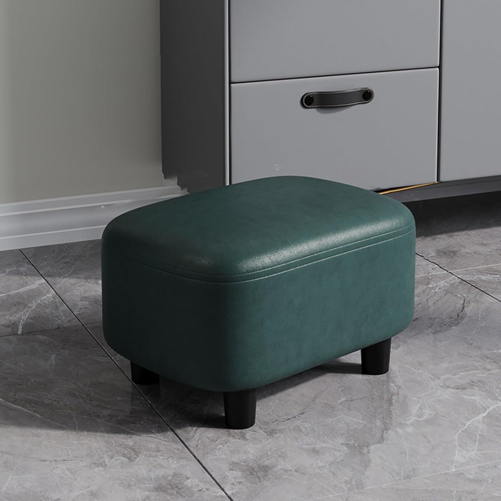 Entry Shoe Bench with upholstered seat, Shoe Bench for Elderly and Kids, for Living Room, Hallway, Bedroom(Dark Green)