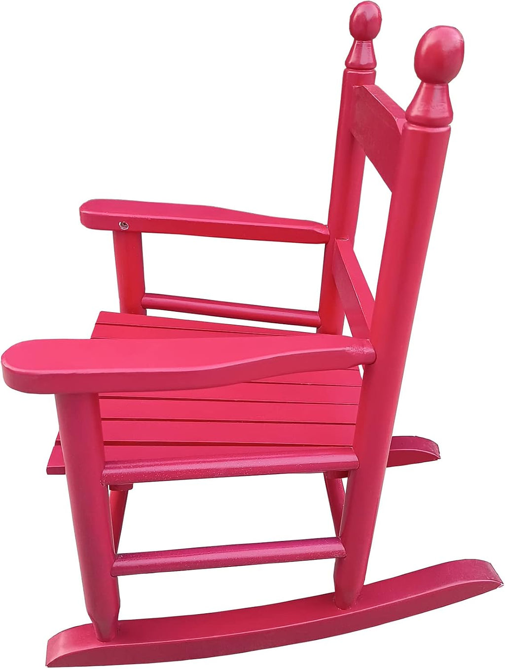 Modern Classic Toddler Rocker Chairs, Indoor & Outdoor Boys & Girls Rocking Chair for Ages 3-6, Solid Wood Rocking Chair Suitable for Patio, Garden, Playroom, Balcony,Rose Red
