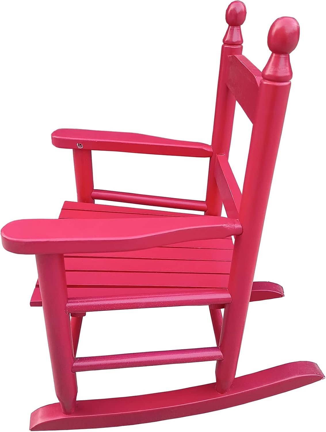 Gecheer Kids' Rocking Chair in Rose Red – Indoor or Outdoor Use – Sturdy Hardwood Construction for Children – Easy Assembly – Weight Capacity 110 lbs
