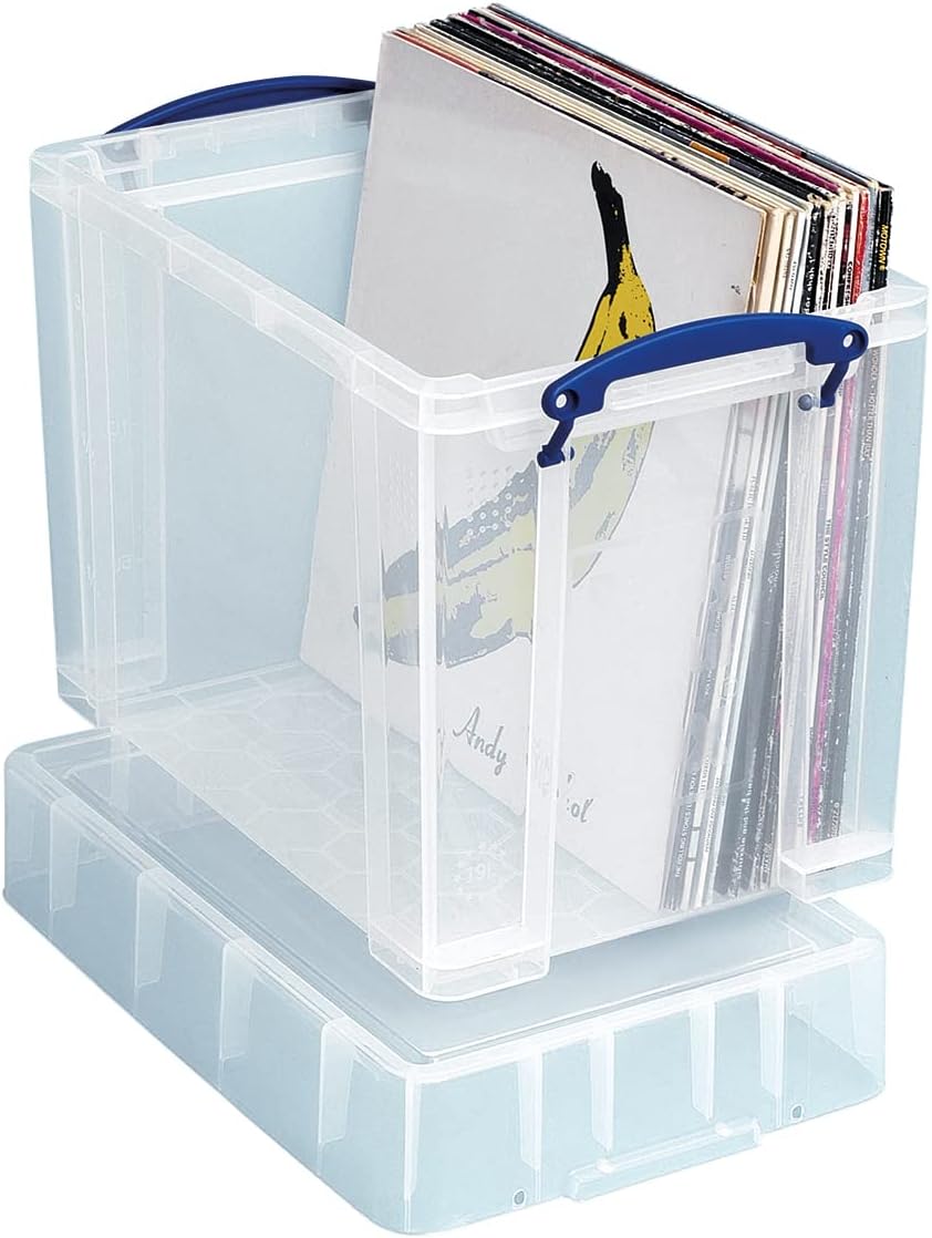 Really Useful Box Plastic Storage 19 Litre With XL Lid Clear (Pack Of 4)