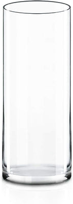 CYS Excel Glass Cylinder Vase (H:14" D:5") | Multiple Size Choices Glass Flower Vase Centerpieces | Hurricane Floating Candle Holder Vase