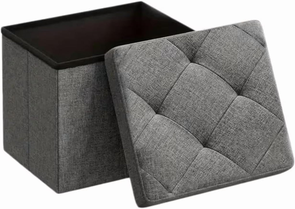 Storage Footstool, 15x15x15 inches, can Support up to 350 pounds. | Large capacity, sturdy, easy to maintain, and space-saving.