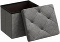 Storage Footstool, 15x15x15 inches, can Support up to 350 pounds. | Large capacity, sturdy, easy to maintain, and space-saving.