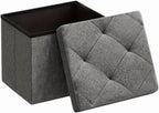 Storage Footstool, 15x15x15 inches, can Support up to 350 pounds. | Large capacity, sturdy, easy to maintain, and space-saving.