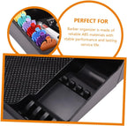 Stylist Tool Box Organizer,Clipper Professional Station Salon Clippers Portable Notches with Scissors Storage Case Organizer Tray Tools Hair for Barber Keeper Trimmer Holder Haircut Razor (Black)