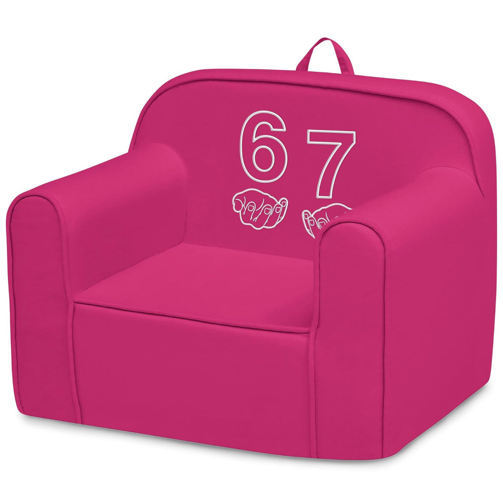 Delta Children 6-7 Cozee Chair - Foam Kids Chair for Ages 18 Months and Up, Hot Pink