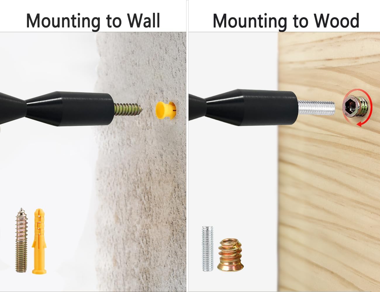 GeLive Gold Wine Pegs for Wall Mounted Wine Bottle Holder Vino Pins for 6 Bottles of Wine Display on Wood Surface Concrete Wall Stylish Wine Rack Modern Wall Wine Storage Aluminum Alloy