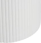 ø11.75'' Faux Stone Side Table Round End Table for Living Room, Modern Contemporary Pedestal Plant Stand, MGO Lightweight Concrete Material for Outdoor & Indoor, No Assembly, White