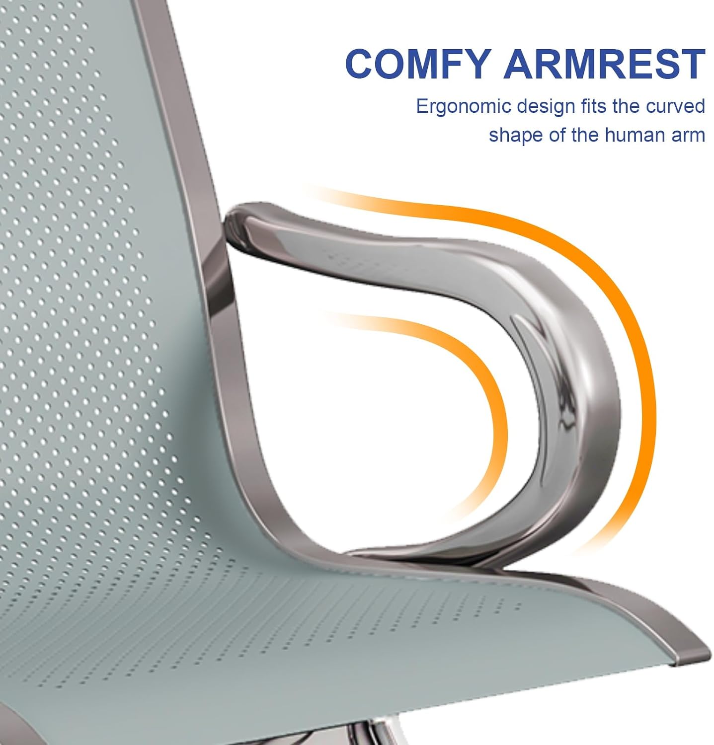 Reception Chairs Waiting Room Chair - Set of 2 Lobby Furniture with Arms Reception Bench for Airport Office Business Bank Hospital (2-Seat)