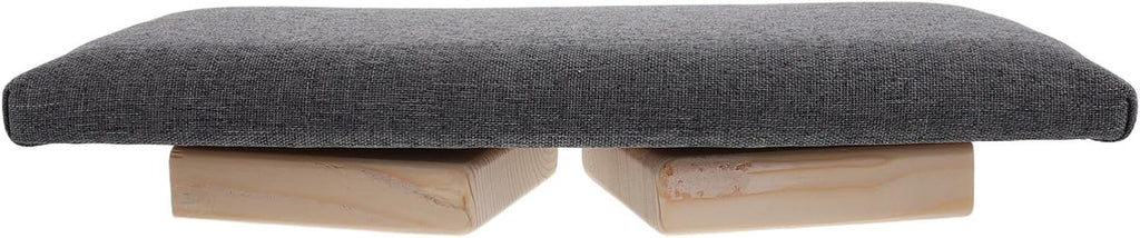 Yardwe Foldable Meditation Bench Wooden Stool Deep Gray Ergonomic Sitting Stool Prayer Bench for Yoga and Mindfulness Practice