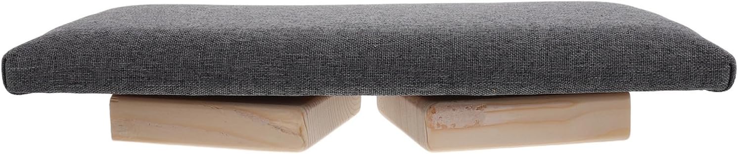 Abaodam Bench Folding Wooden Stool Deep Gray Portable Sitting Chair for Adults Prayer and Mindfulness Equipment